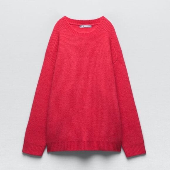 Zara Soft Knit Sweater Fuchsia New Barbiecore Barbie Core - Picture 5 of 9